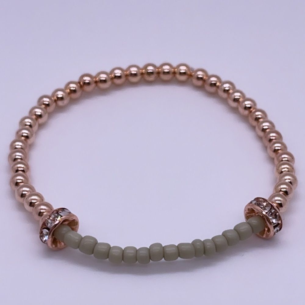 Nwt Wool  Pepper Co Rose Gold  Slate Bracelet